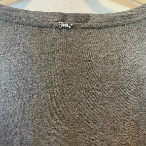 Juicy Couture Sequin Lips Sweater Pink Red Gray Size Medium - Picture 13 of 13